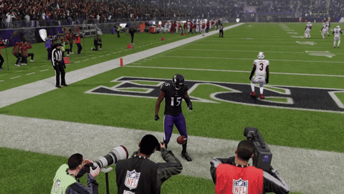 A Man In A Purple Jersey With The Number 15 On It GIF