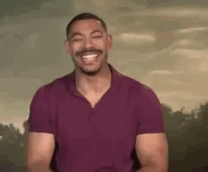 Laughing Man In Purple Shirt GIF
