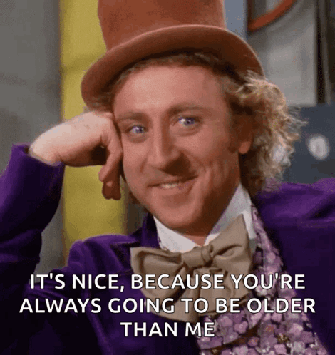 A Man In A Purple Suit And Top Hat Says It 'S Nice Because You 'Re Always Going To Be GIF