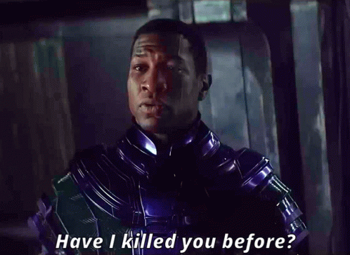 A Man In A Purple Suit Is Asking If He Has Killed Someone Before GIF