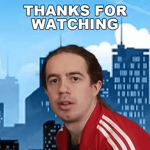 A Man In A Red Adidas Jacket Says " Thanks For Watching " GIF