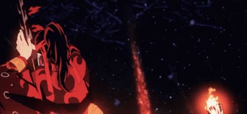 A Man In A Red And Black Outfit Is Standing In A Snowy Area With The Word I Want On His Belt GIF
