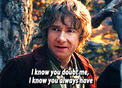 A Man In A Red Jacket Says " I Know You Doubt Me " GIF