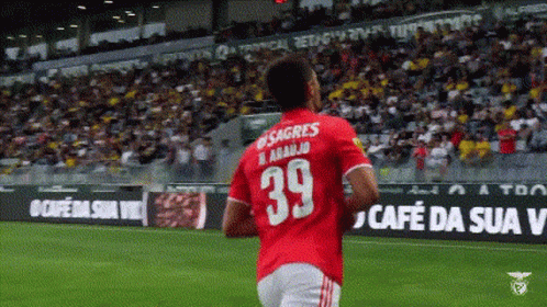 A Man In A Red Jersey With The Number 39 On It GIF
