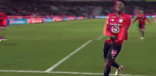 A Man In A Red Jersey With The Number 5 On It GIF