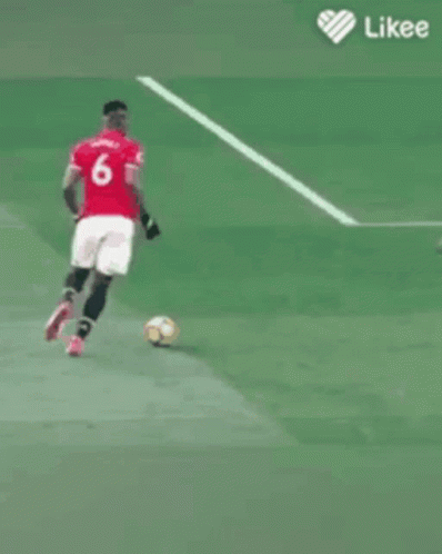 a man in a red jersey with the number 6 on it