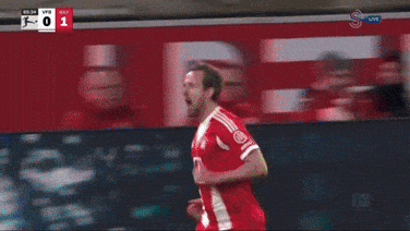 A Man In A Red Jersey With The Number 9 On It GIF