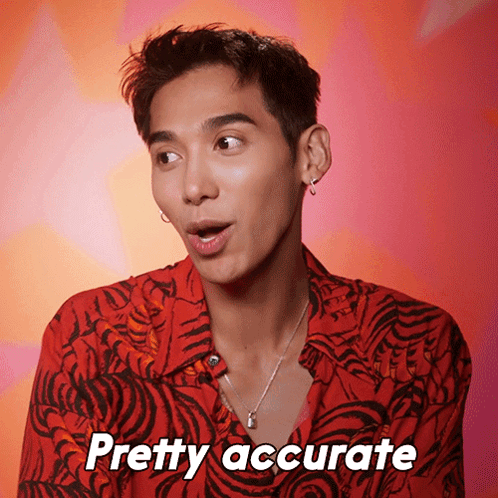 Man In Red Shirt Saying Pretty Accurate GIF