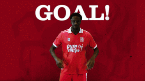 A Man In A Red Shirt With Pure Energie Written On It GIF