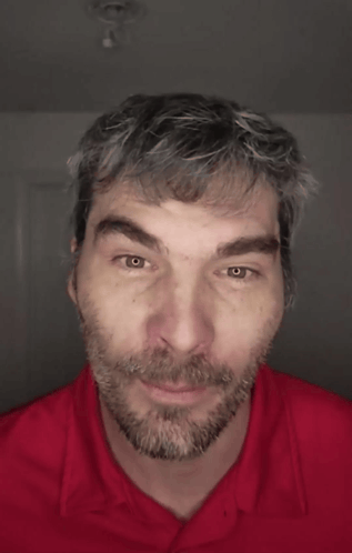A Man In A Red Shirt With The Words Every Damn Day On The Bottom GIF