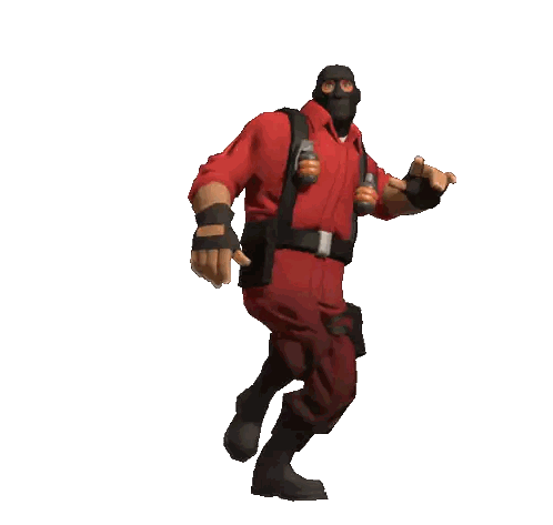 a man in a red uniform with a black mask on his face is dancing