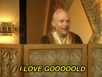 A Man In A Robe Is Behind A Screen And Says I Love Gooood GIF