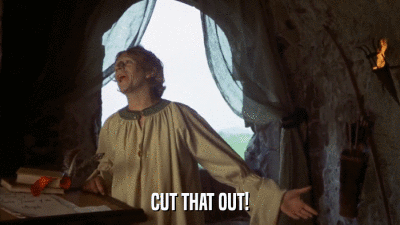 A Man In A Robe Says Cut That Out GIF