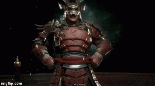 A Man In A Samurai Costume Is Standing With His Hands On His Hips In A Video Game . GIF