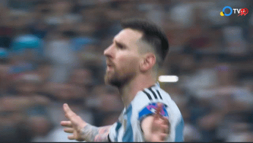 A Man In A Soccer Uniform With A Tv2 Logo In The Corner GIF