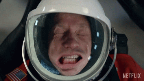 A Man In A Space Suit With A Netflix Logo On The Bottom Right GIF