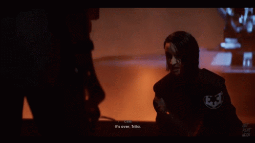 A Man In A Star Wars Costume Says It 'S Over Trilia GIF