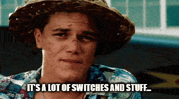 A Man In A Straw Hat Says It 'S A Lot Of Switches And Stuff .. GIF