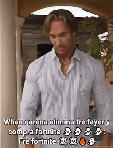 Man In Striped Shirt Talking About Fortnite GIF