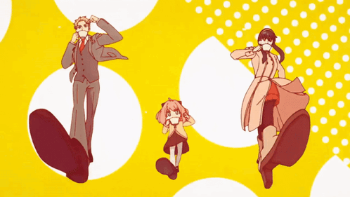 A Man In A Suit A Woman In A Pink Coat And A Little Girl In A Pink Dress GIF