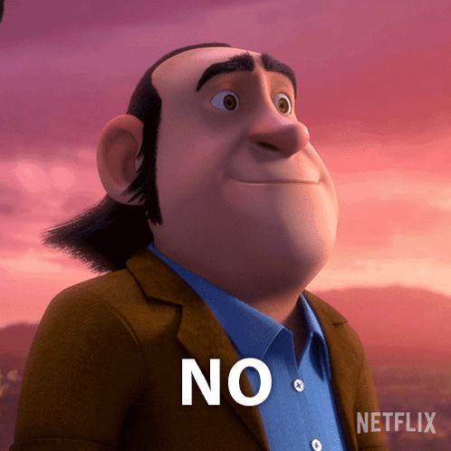 A Man In A Suit And Blue Shirt Says No GIF