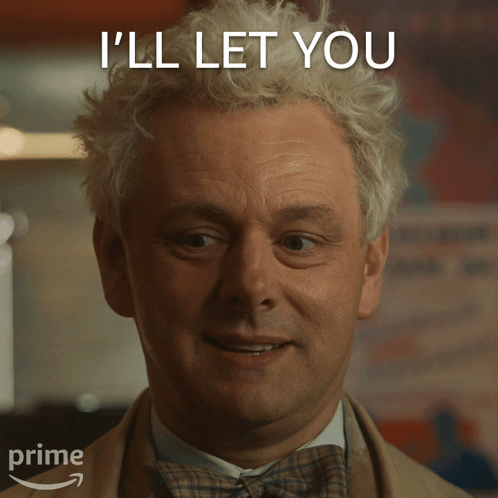 A Man In A Suit And Bow Tie Says " I 'Ll Let You " In Front Of Him GIF