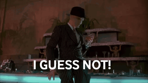 A Man In A Suit And Hat Says I Guess Not While Holding A Glass GIF