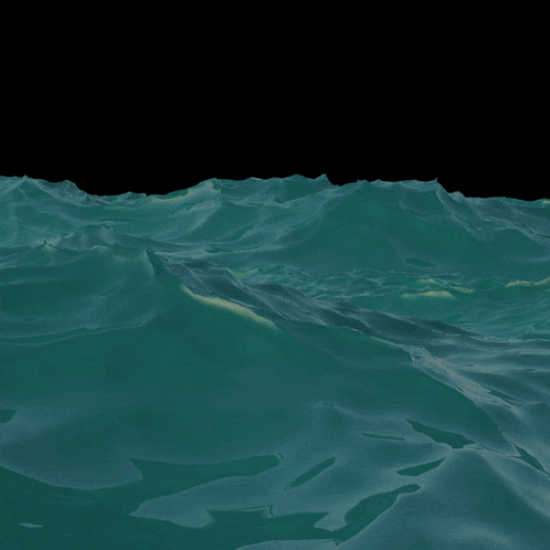 A Man In A Suit And Headphones Is Swimming In The Ocean GIF