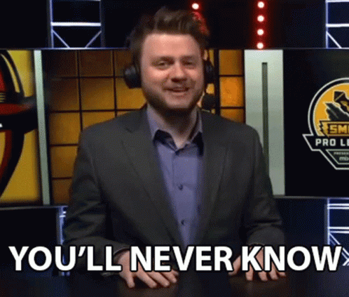 A Man In A Suit And Headphones Says You 'Ll Never Know . GIF