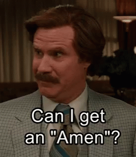 A Man In A Suit And Tie Is Asking If He Can Get An Amen ? GIF