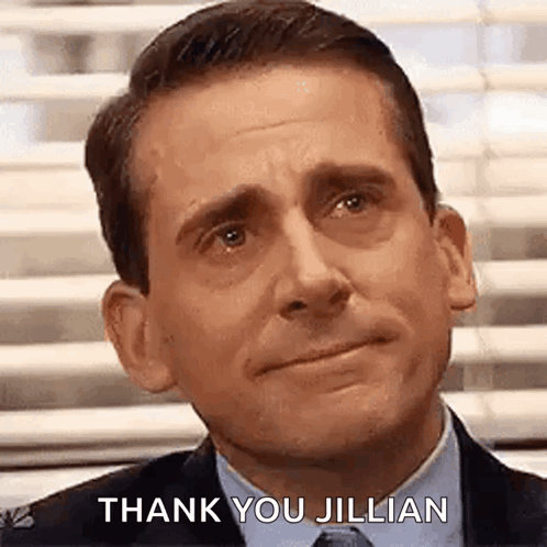 A Man In A Suit And Tie Is Crying And Saying Thank You Jillian . GIF