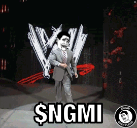 A Man In A Suit And Tie Is Dancing In Front Of A W Logo GIF