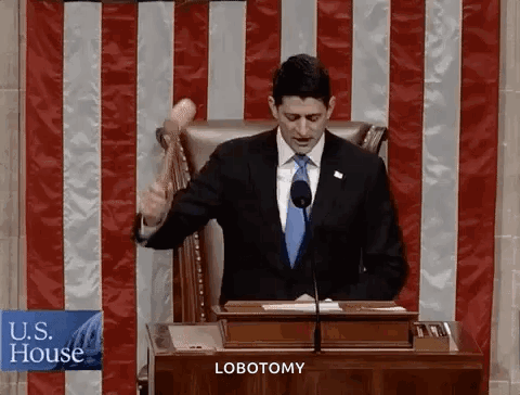 A Man In A Suit And Tie Is Giving A Speech At The U.s. House .. GIF