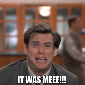 A Man In A Suit And Tie Is Making A Funny Face And Says It Was Meee !!! GIF
