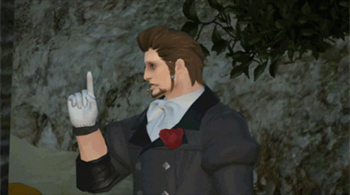 A Man In A Suit And Tie Is Pointing Up GIF