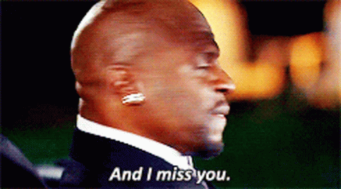 A Man In A Suit And Tie Is Saying " And I Miss You " GIF