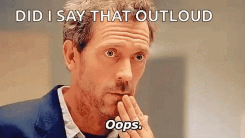 A Man In A Suit And Tie Is Saying `` Did I Say That Outloud Oops . '' GIF