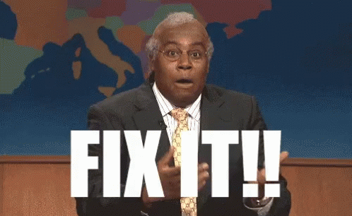 A Man In A Suit And Tie Is Saying Fix It ! GIF