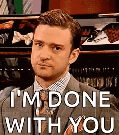 A Man In A Suit And Tie Is Saying `` I 'M Done With You '' GIF