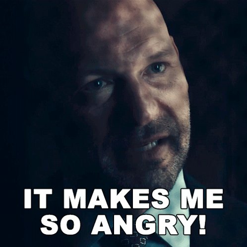 A Man In A Suit And Tie Is Saying " It Makes Me So Angry " GIF
