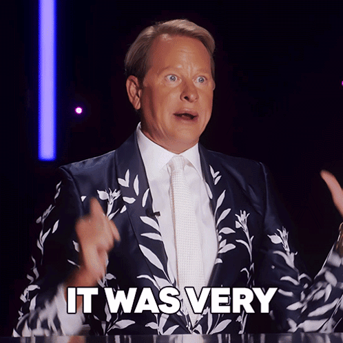 a man in a suit and tie is saying it was very