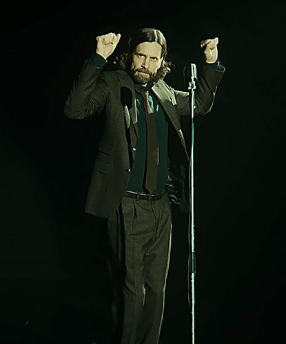 Man In Suit Singing Into Microphone GIF