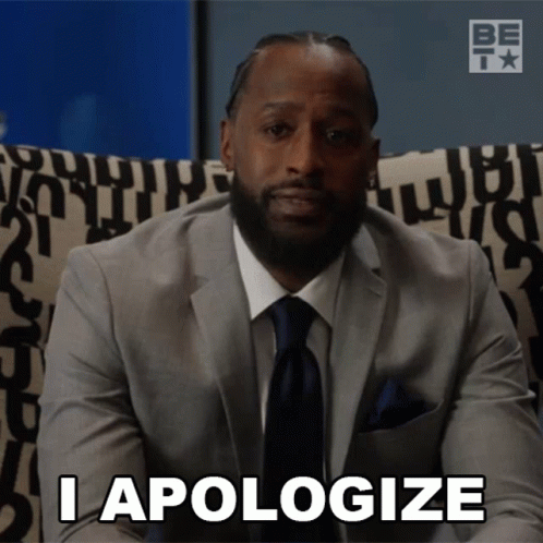 Man In Suit Saying I Apologize GIF