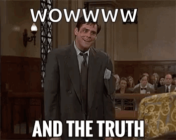 A Man In A Suit And Tie Is Standing In Front Of A Crowd In A Courtroom And Says Wowwww And The Truth . GIF