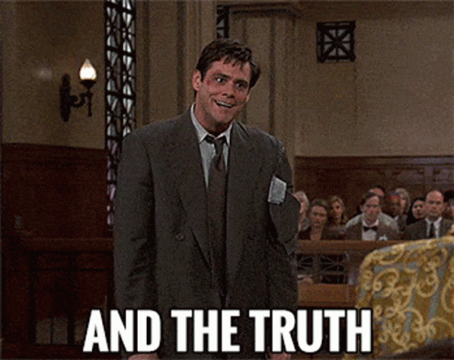 A Man In A Suit And Tie Is Standing In Front Of A Crowd With The Words And The Truth Written Below Him GIF