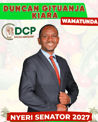 Man In Suit Standing In Front Of Duncan Gituanja Kiara Poster GIF