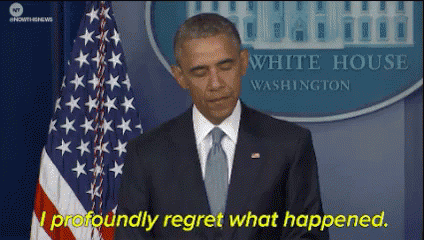 Man In Suit And Tie Saying I Profoundly Regret What Happened GIF