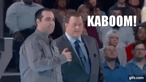 A Man In A Suit And Tie Is Standing Next To Another Man In A Crowd Of People . GIF