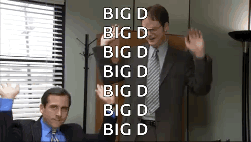 A Man In A Suit And Tie Is Standing Next To Another Man In A Suit And Tie And They Are Waving Their Hands . GIF