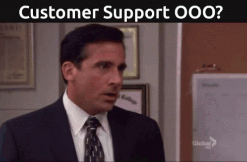 A Man In A Suit And Tie Says Customer Support GIF